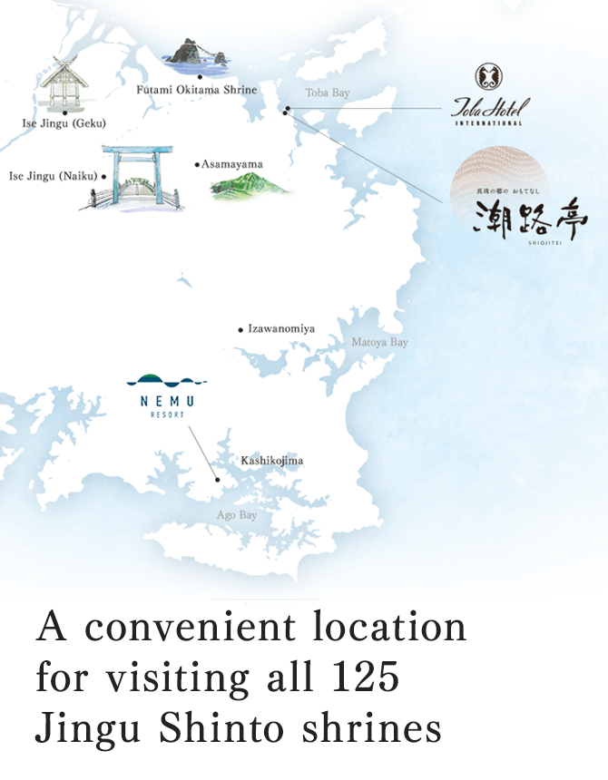 A convenient location for visiting all 125 Jingu Shinto shrines