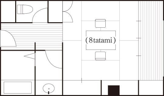 Japanese Room [8 tatami] Floor plan