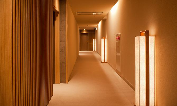 プライベート空間の廊下