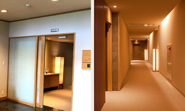 プライベート空間の入り口と廊下