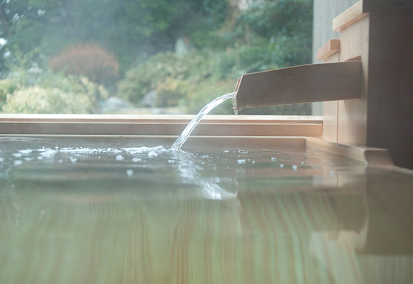 Spout of the Outdoor bath