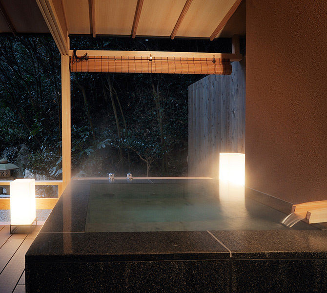 Night Hinoki's Outdoor bath