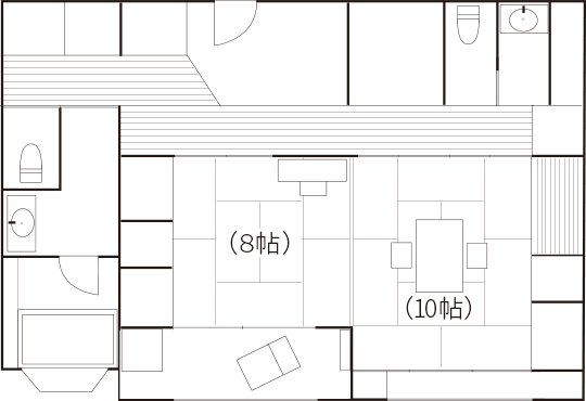 和室特別室 [答志] 広さ10畳＋8畳の間取り図